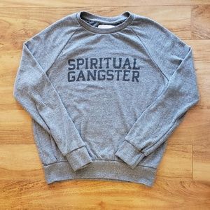 Cool SPIRITUAL GANGSTER grey pullover sweatshirt S